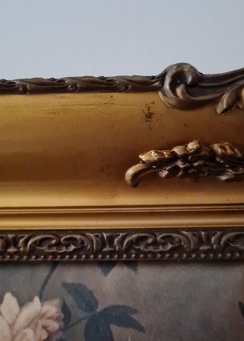 Diger Altın Renkli Koyu Çiçekli Çerçeve - Görsel 12