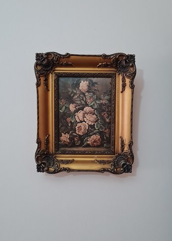 Diger Altın Renkli Koyu Çiçekli Çerçeve - Görsel 14