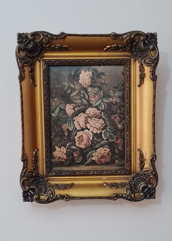 Diger Altın Renkli Koyu Çiçekli Çerçeve - Görsel 17