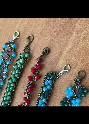 6 adet Örme Boncuk Bileklik - Görsel 3