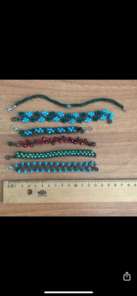 6 adet Örme Boncuk Bileklik - Görsel 2