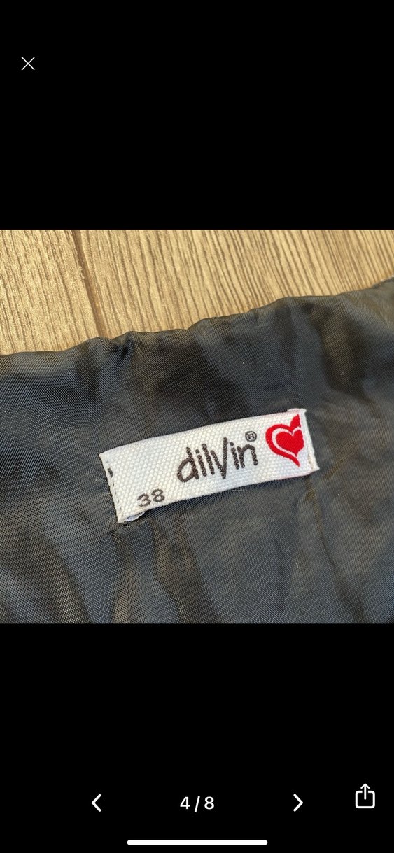 Dilvin Gri Ekose Kısa Elbise Kareli - Görsel 4