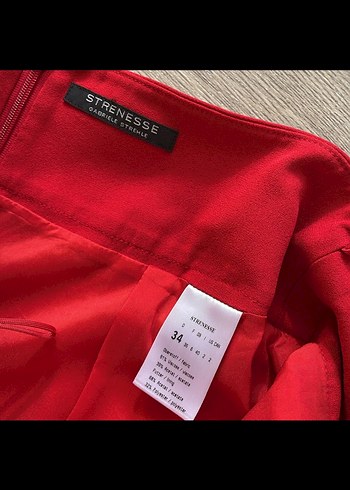 Kırmızı Şık Kemerli Kısa Etek - Görsel 8