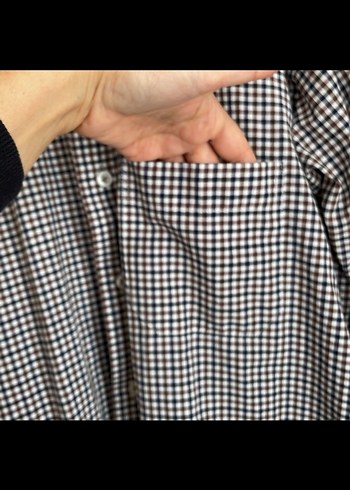 Süvari M Beden Uzun Kollu Kareli Erkek Gömlek - Görsel 5