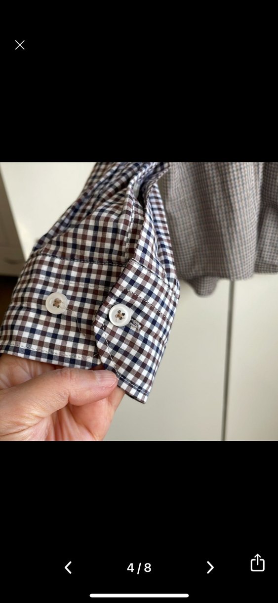 Süvari M Beden Uzun Kollu Kareli Erkek Gömlek - Görsel 4
