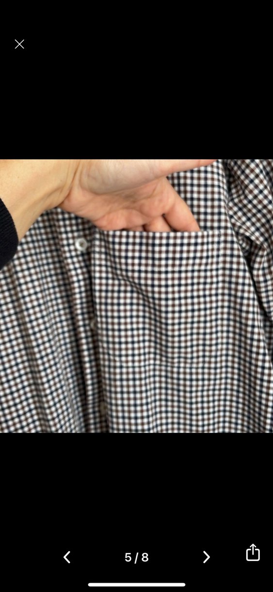 Süvari M Beden Uzun Kollu Kareli Erkek Gömlek - Görsel 5