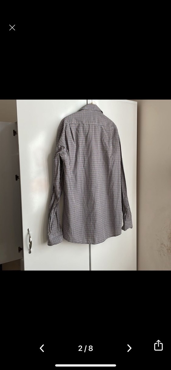 Süvari M Beden Uzun Kollu Kareli Erkek Gömlek - Görsel 2