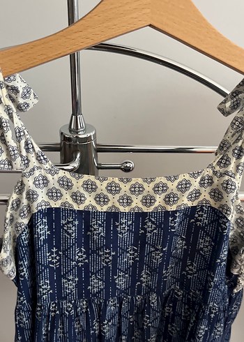 Bohem Desenli İpli Midi Elbise - Görsel 3