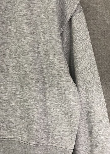 Gri Kadın Pamuklu Sweatshirt - Görsel 5