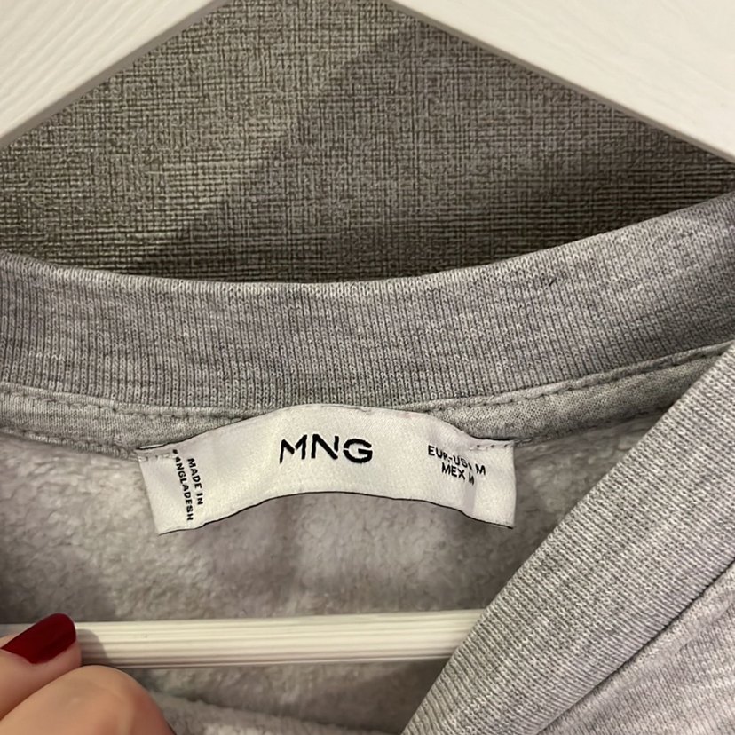 Gri Kadın Pamuklu Sweatshirt - Görsel 4