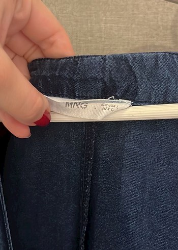 Düğmeli Lacivert Denim Kısa Tulum - Görsel 5