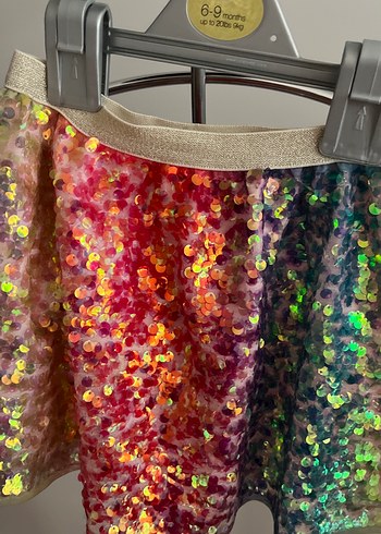 Renkli Parlak Simli Kız Çocuk Eteği - Görsel 2