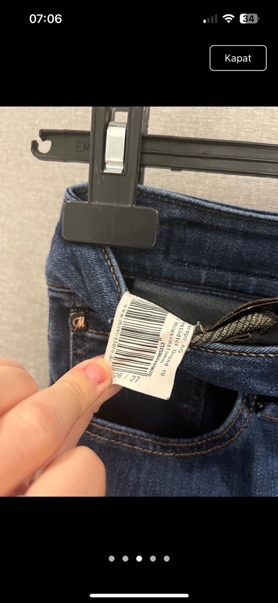 Kadın Lacivert Midi Boy Denim Pantolon - Görsel 3