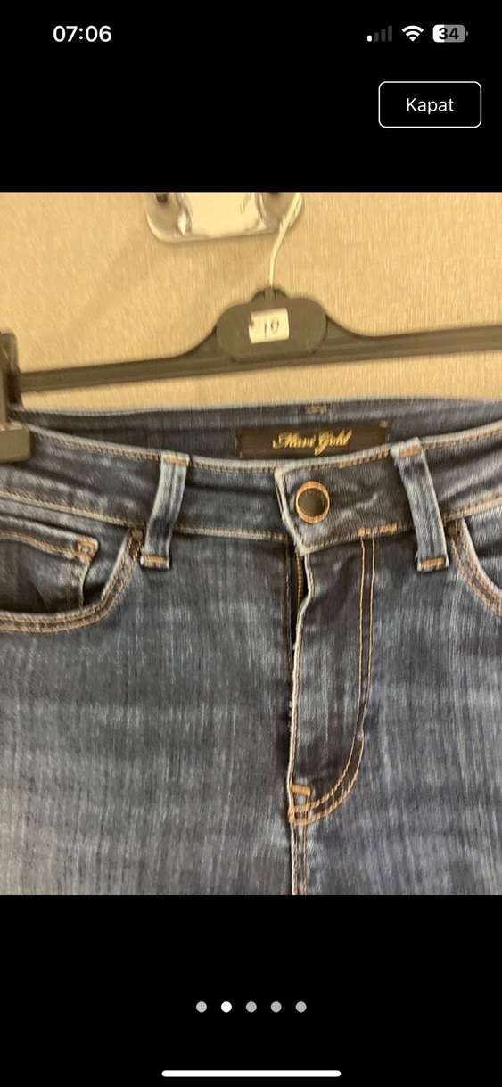 Kadın Lacivert Midi Boy Denim Pantolon - Görsel 2