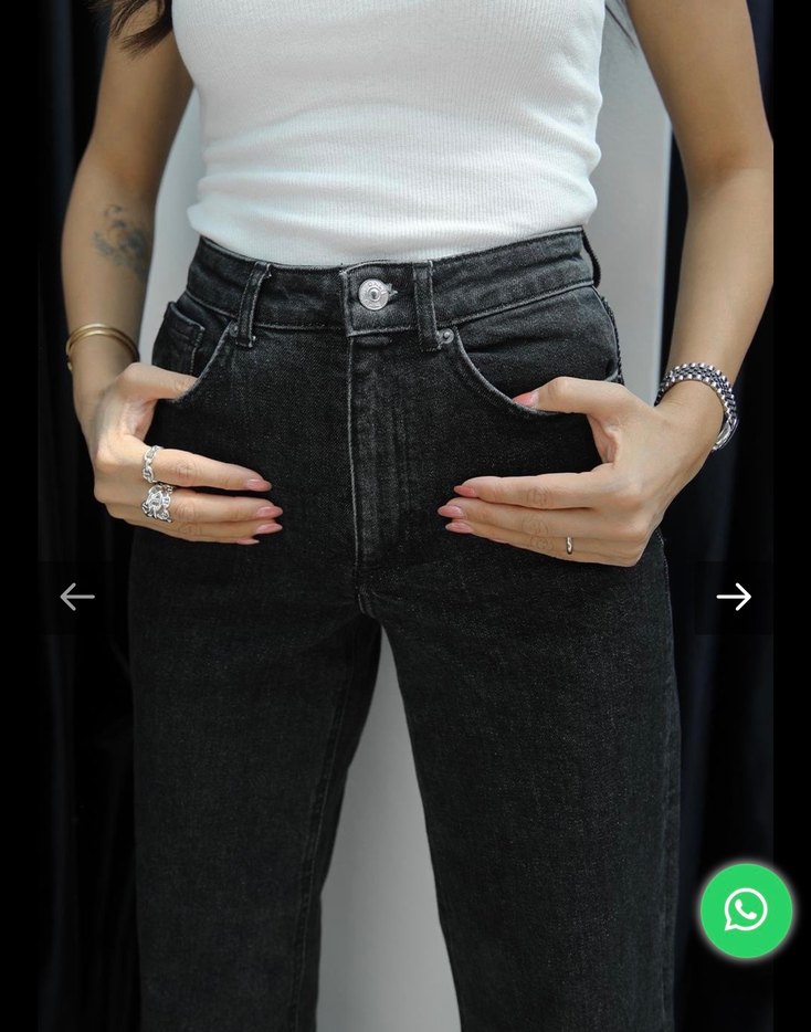 Siyah Denim Kadın Jean - Görsel 4