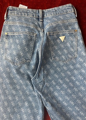 Guess Düğmeli Mavi Kadın Kot Pantolon - Görsel 7