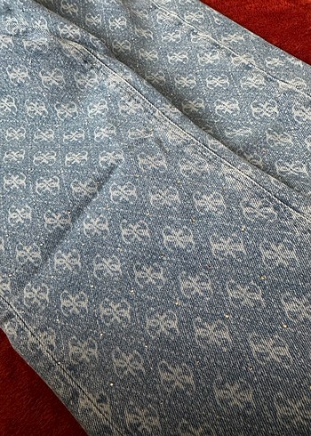 Guess Düğmeli Mavi Kadın Kot Pantolon - Görsel 5