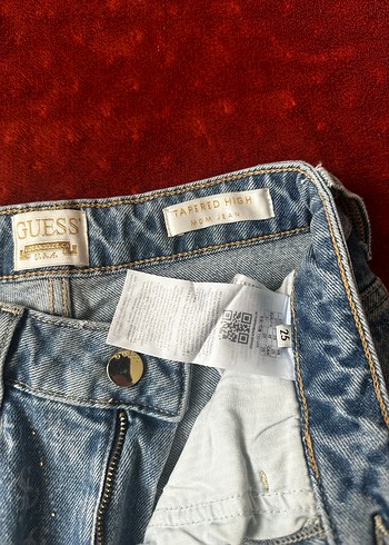 Guess Düğmeli Mavi Kadın Kot Pantolon - Görsel 6