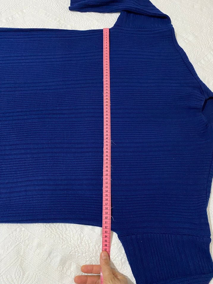 Kadın Lacivert Uzun Triko Elbise - Görsel 3