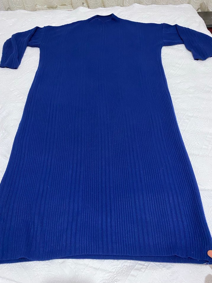 Kadın Lacivert Uzun Triko Elbise - Görsel 2