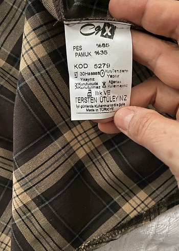 Kadın Kahverengi Ekose etek - Görsel 3