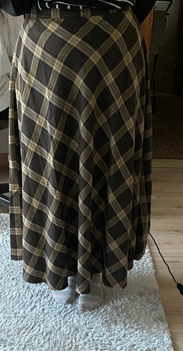 Kadın Kahverengi Ekose etek - Görsel 4