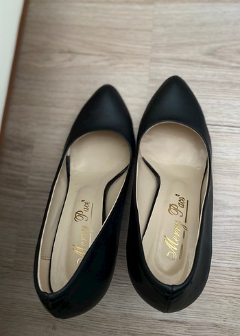 40 Beden Siyah mat Klasik Stiletto Topuklu Kadın Ayakkabı