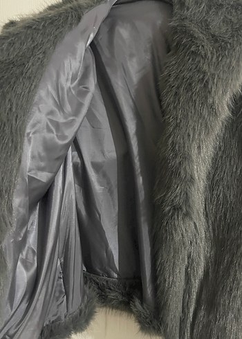 Gri Kürk Ceket astarlı - Görsel 3