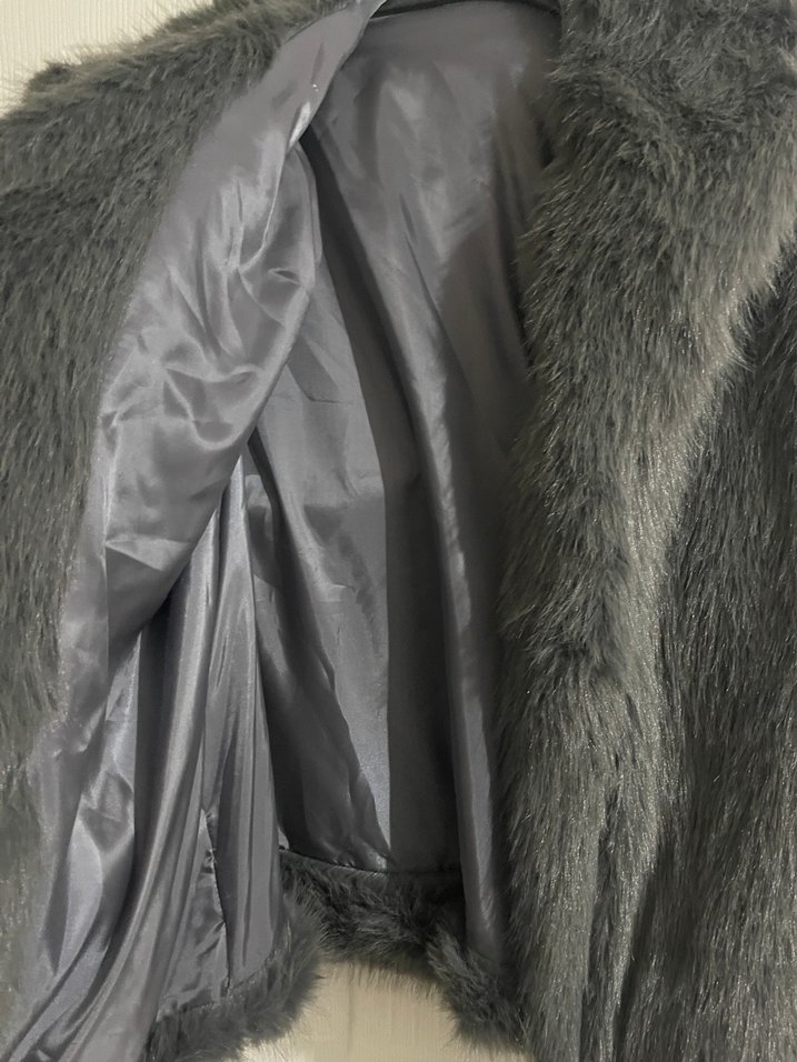 Gri Kürk Ceket astarlı - Görsel 3