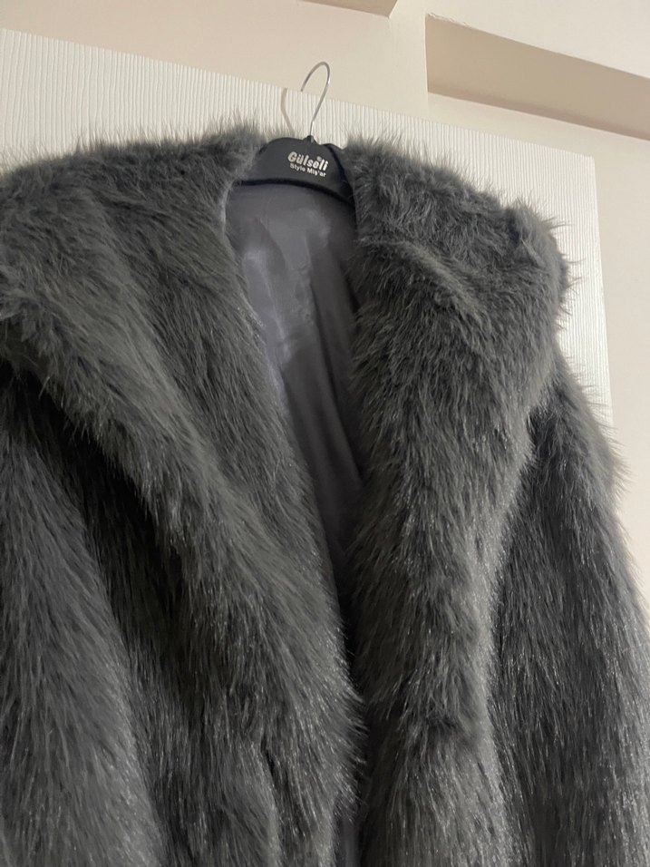 Gri Kürk Ceket astarlı - Görsel 2