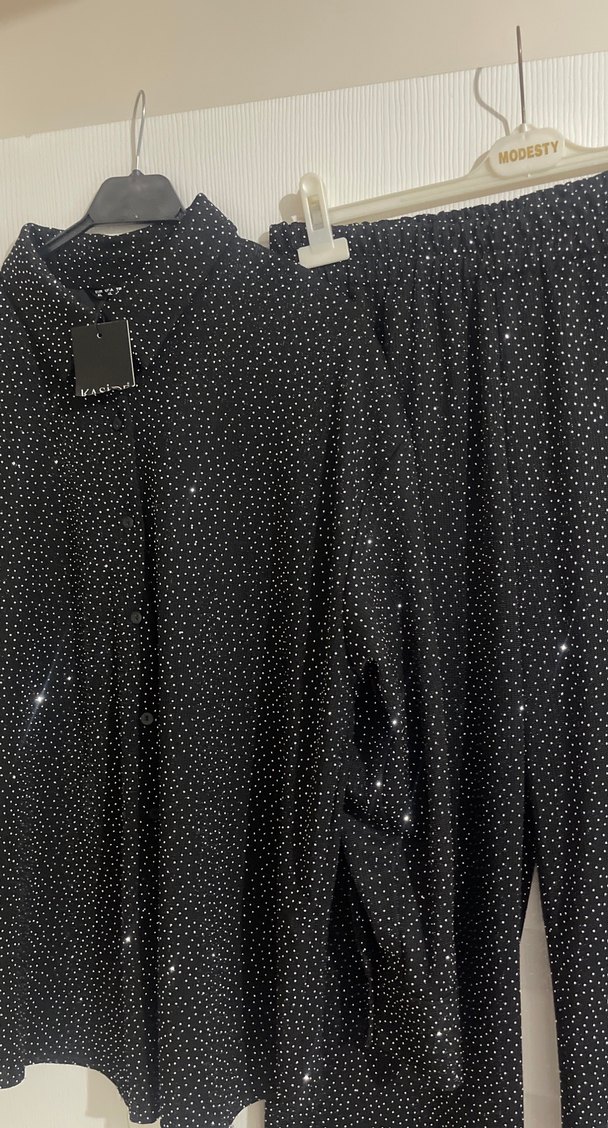 Siyah Puantiyeli Kadın Mini Takım - Görsel 2