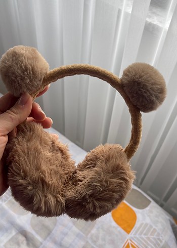 Bej Peluş Kulaklık - Görsel 2