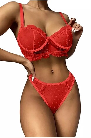 KIRMIZI SEKSİ İC ÇAMAŞIR TAKIMI