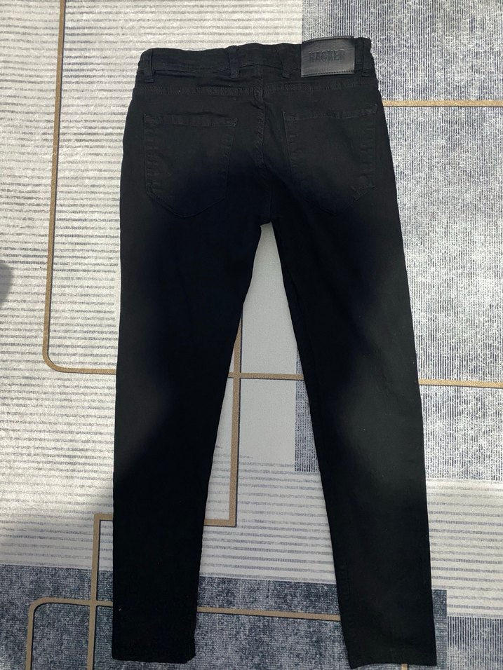 Siyah Erkek Denim Regular Fit Pantolon - Görsel 2