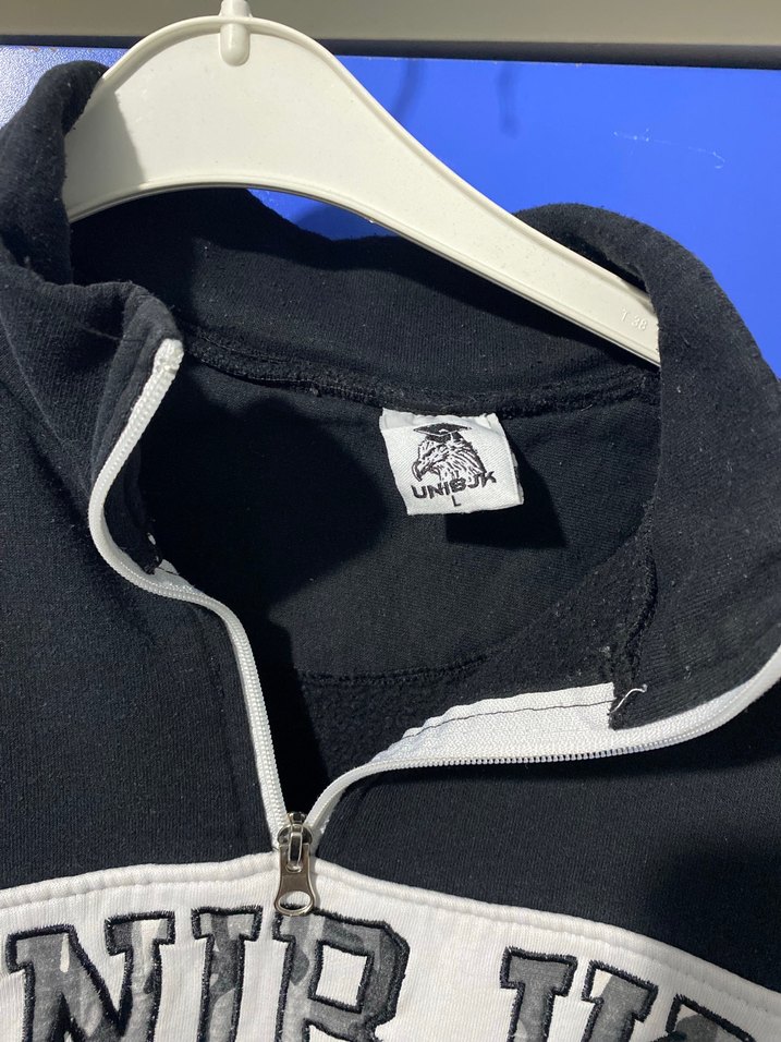 Yüksek Yaka Siyah Sweatshirt - Görsel 3