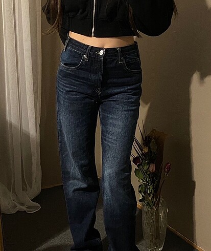 Zara zara straight fit high waist jean