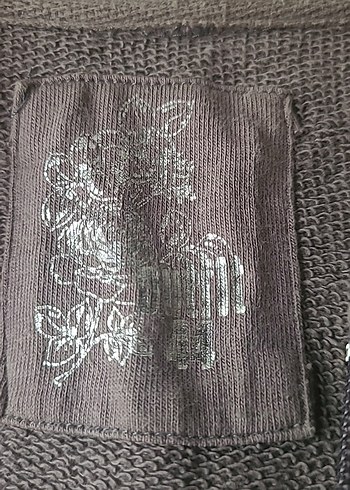 Gri Kapüşonlu Fermuarlı Kadın Sweatshirt - Görsel 6