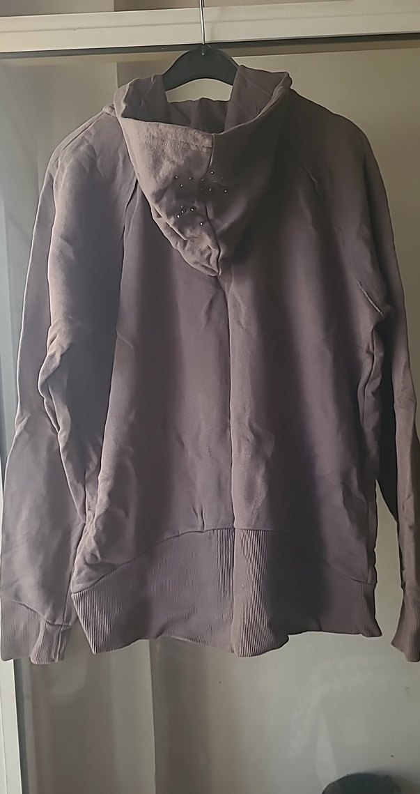 Gri Kapüşonlu Fermuarlı Kadın Sweatshirt - Görsel 5