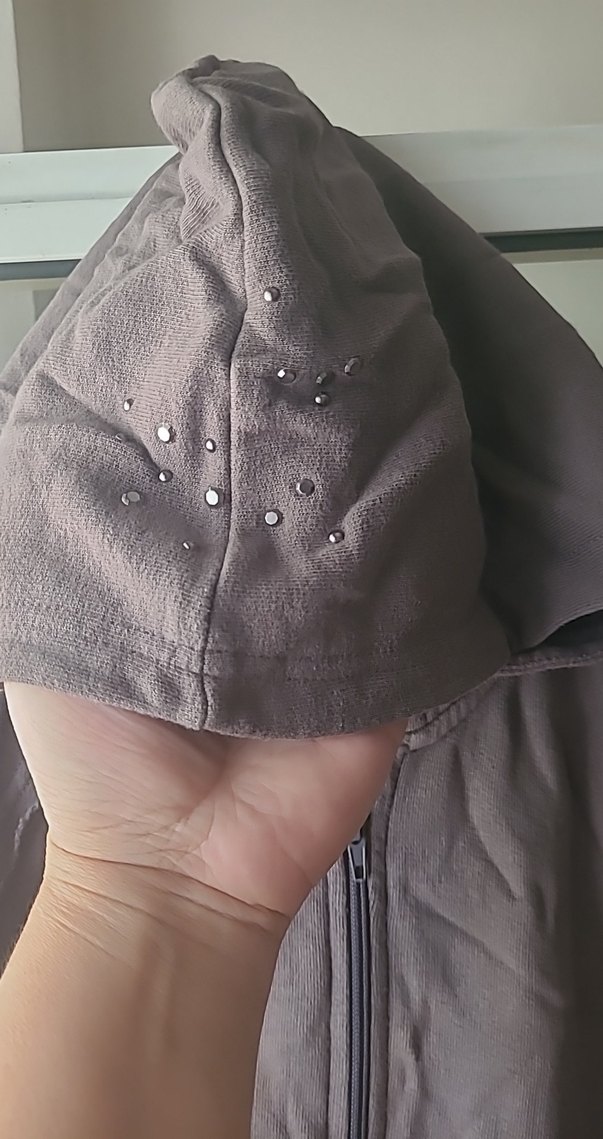 Gri Kapüşonlu Fermuarlı Kadın Sweatshirt - Görsel 4