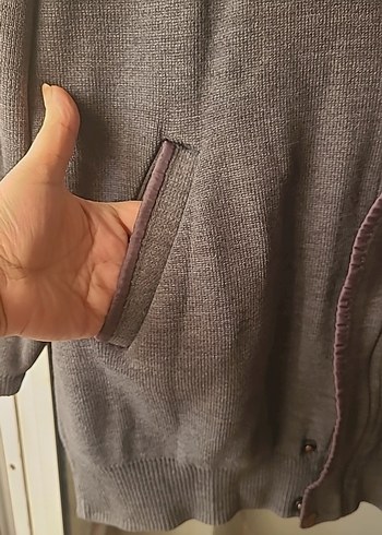 Gri Astarlı Erkek Hırka - Görsel 2