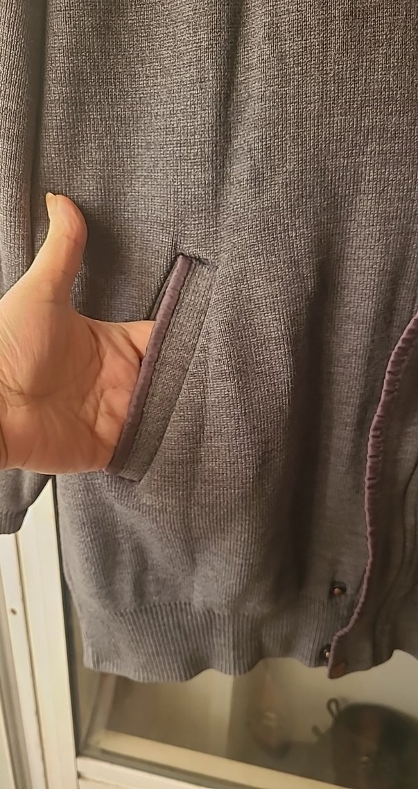 Gri Astarlı Erkek Hırka - Görsel 2