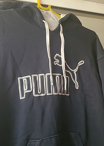 Puma Kapüşonlu Lacivert Sweatshirt - Görsel 2