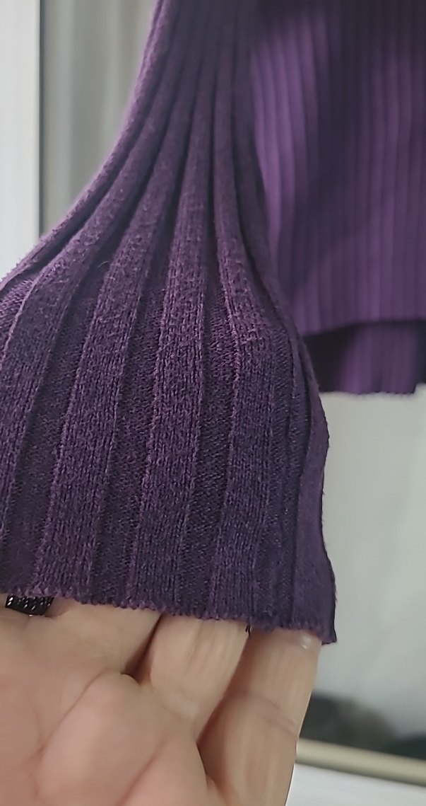 Mor Triko Balıkçı Yaka Kadın Kazak - Görsel 3