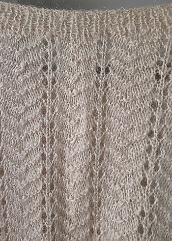 Bej Örgü Kadın Kazak, Bohem Stil - Görsel 3