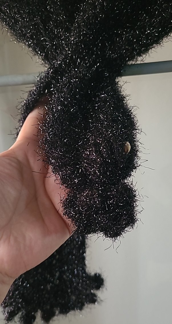 Siyah Örgü Kadın Şal - Görsel 2