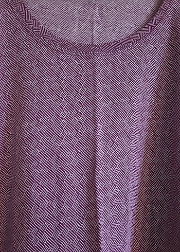 Bordo Bej Tunik Uzun Kollu, Rahat Kesim. - Görsel 2