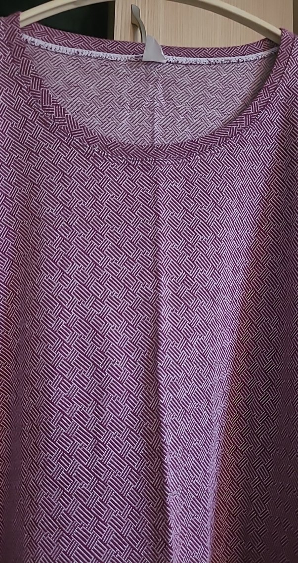 Bordo Bej Tunik Uzun Kollu, Rahat Kesim. - Görsel 2