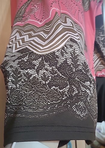 Detaylı Pembe Bohem Uzun Tunik - Görsel 3