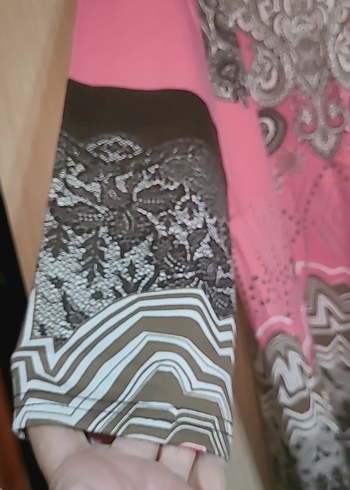 Detaylı Pembe Bohem Uzun Tunik - Görsel 5