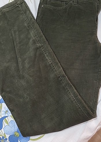 Kadife Asker Yeşili Pantolon